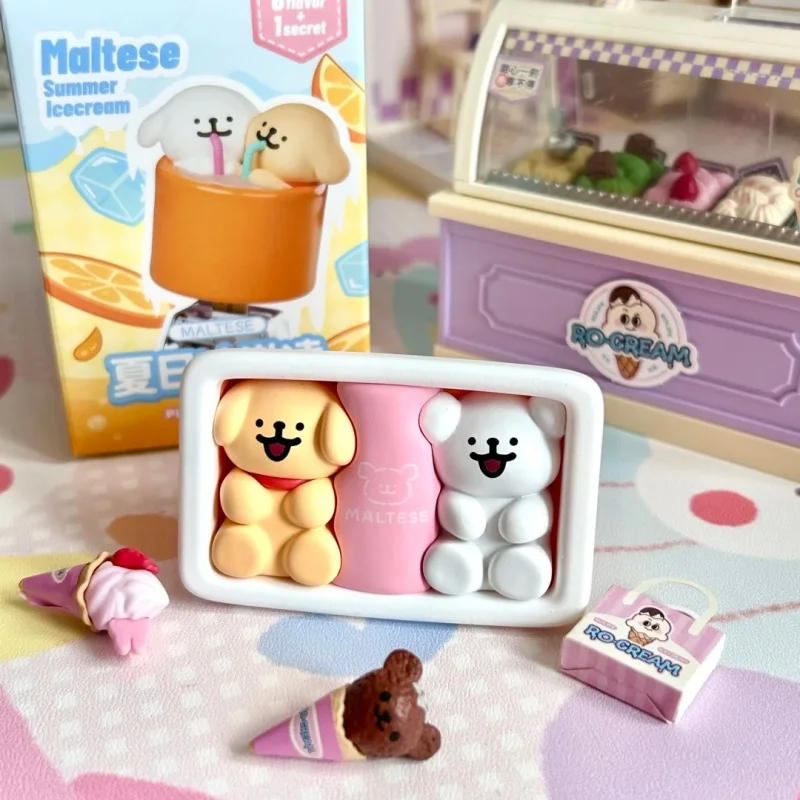 

Новая линия Plzdot Dog, летняя серия мороженого, мини-слепая коробка, официальная подлинная кукла, украшение для рабочего стола, подарок на день рождения