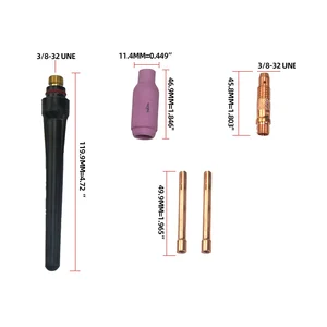 Welding Torch with large nut connector, air cooled argon, flexible Tig, tool parts, WP17FV, 2.5 m 6 MAIN TORNAMENT SALES FOR REFRIGERATION - №2