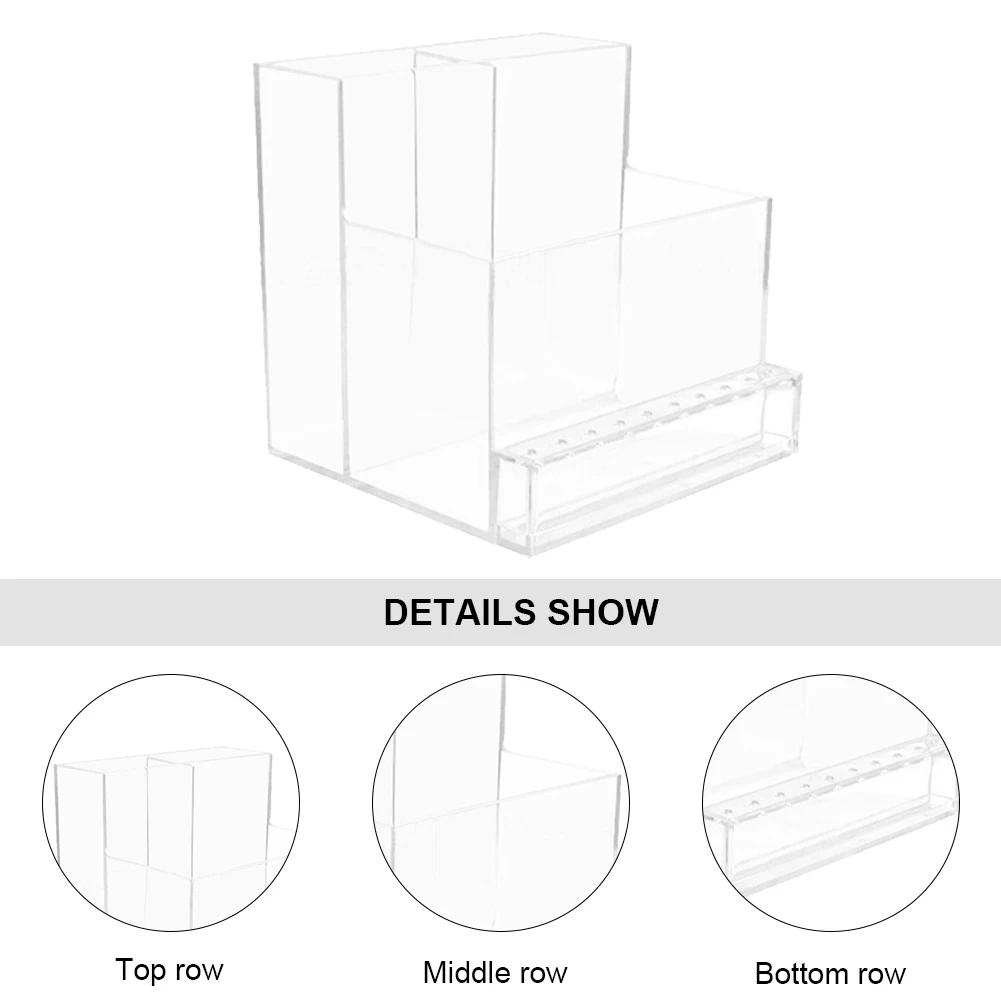 

3 Row 10 Holes Nail Drill Bits Holder Display Clear Nail Drill Bits Holder Stand Plastic Drill Machine Organizer Manicure Tools
