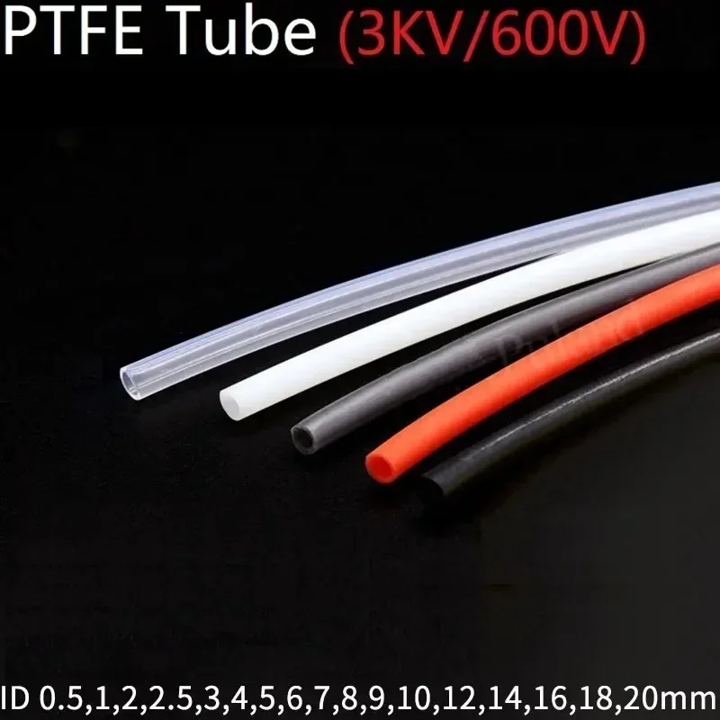 Green Product1M PTFE FEP Tube For 3D Printer Parts Pipe ID 0.5 1 2 2.5 3 4 5 6 7 8 10 12 14 16 18 20 Mm Insulated Hose Extruder