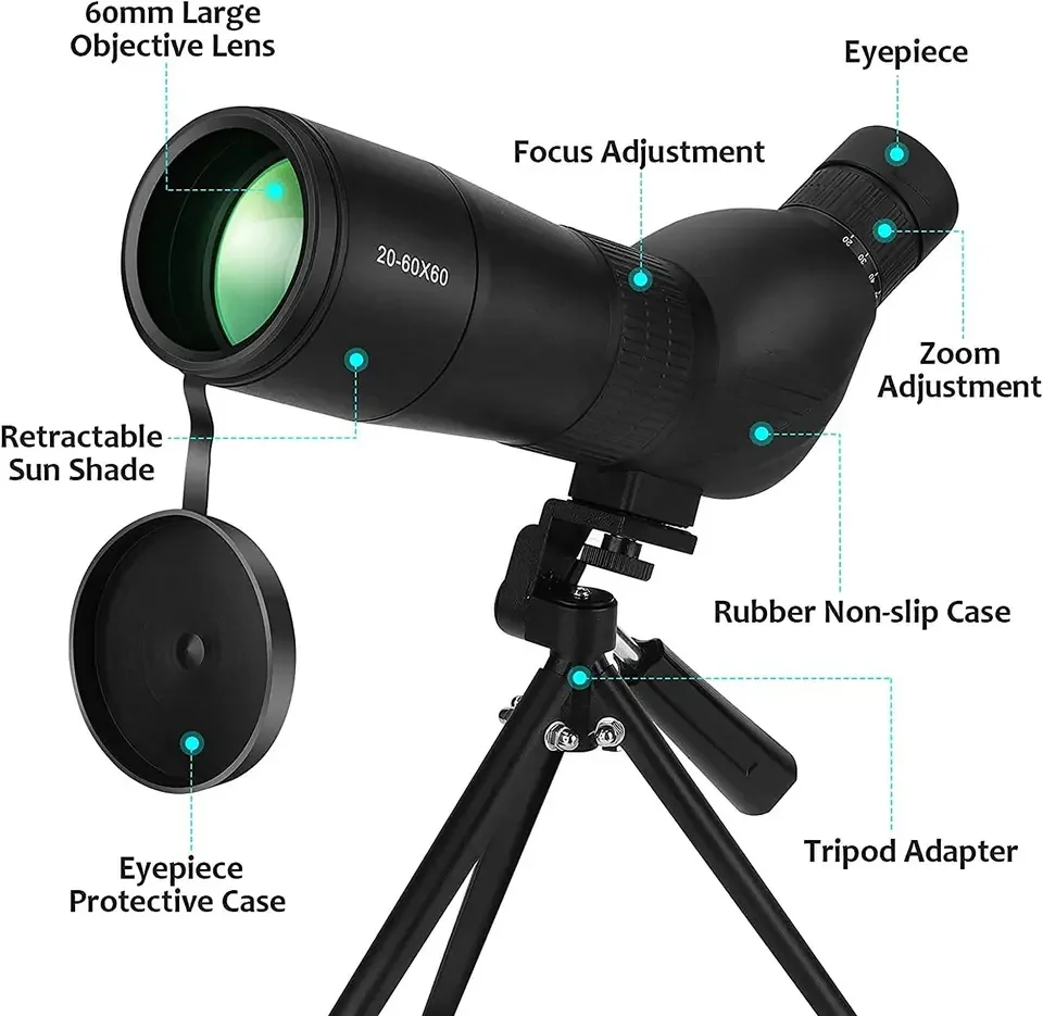 Imagem -04 - Telescópio Zoom Monocular Poderoso Prisma Bak4 Impermeável Anti-fog Camping Observação de Pássaros Paisagem Telescópio para Telefone