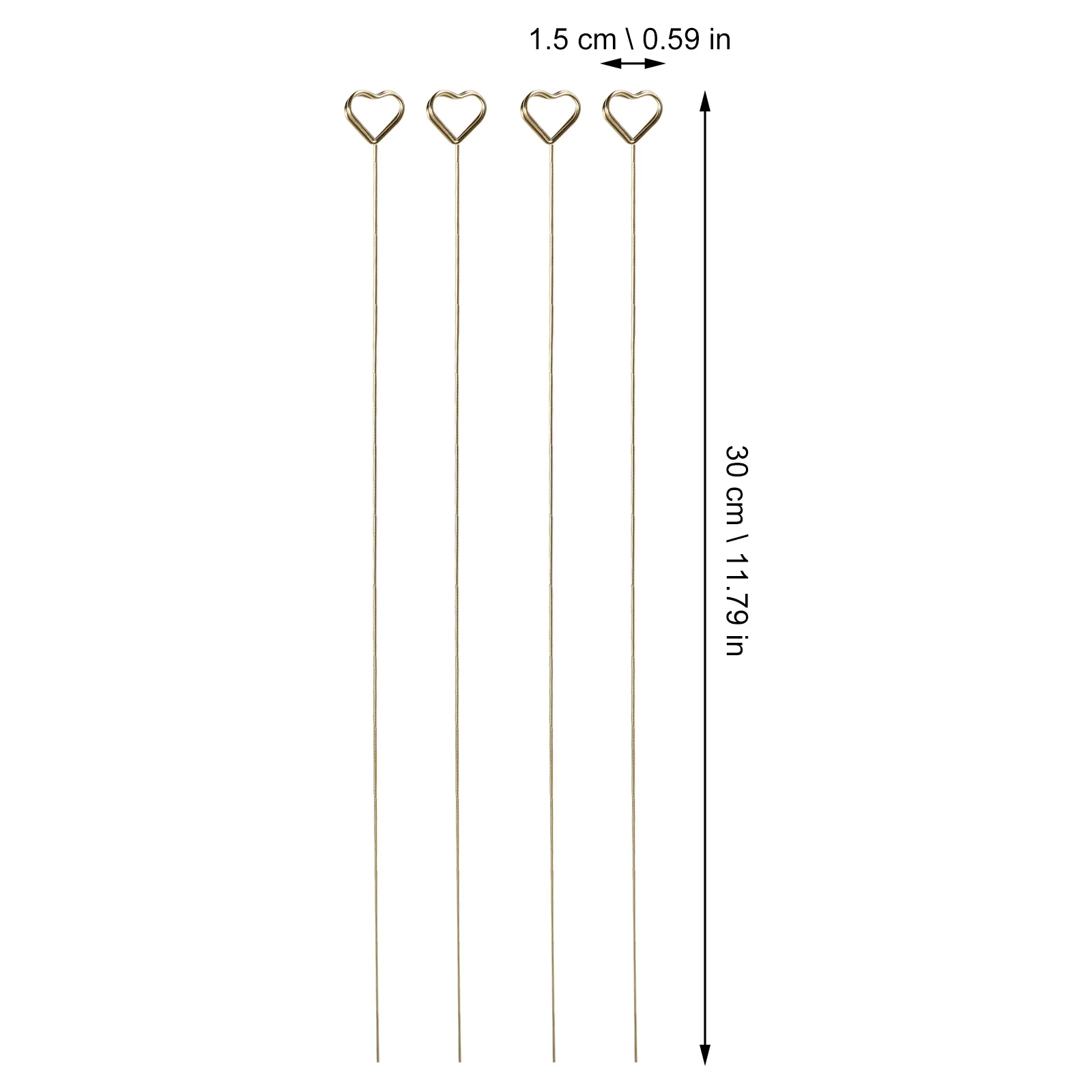 

30Pcs Message Clip Reusable Heart Shape Flower Card Holder Stick for Wedding Prom Graduation Party Decoration Supplies