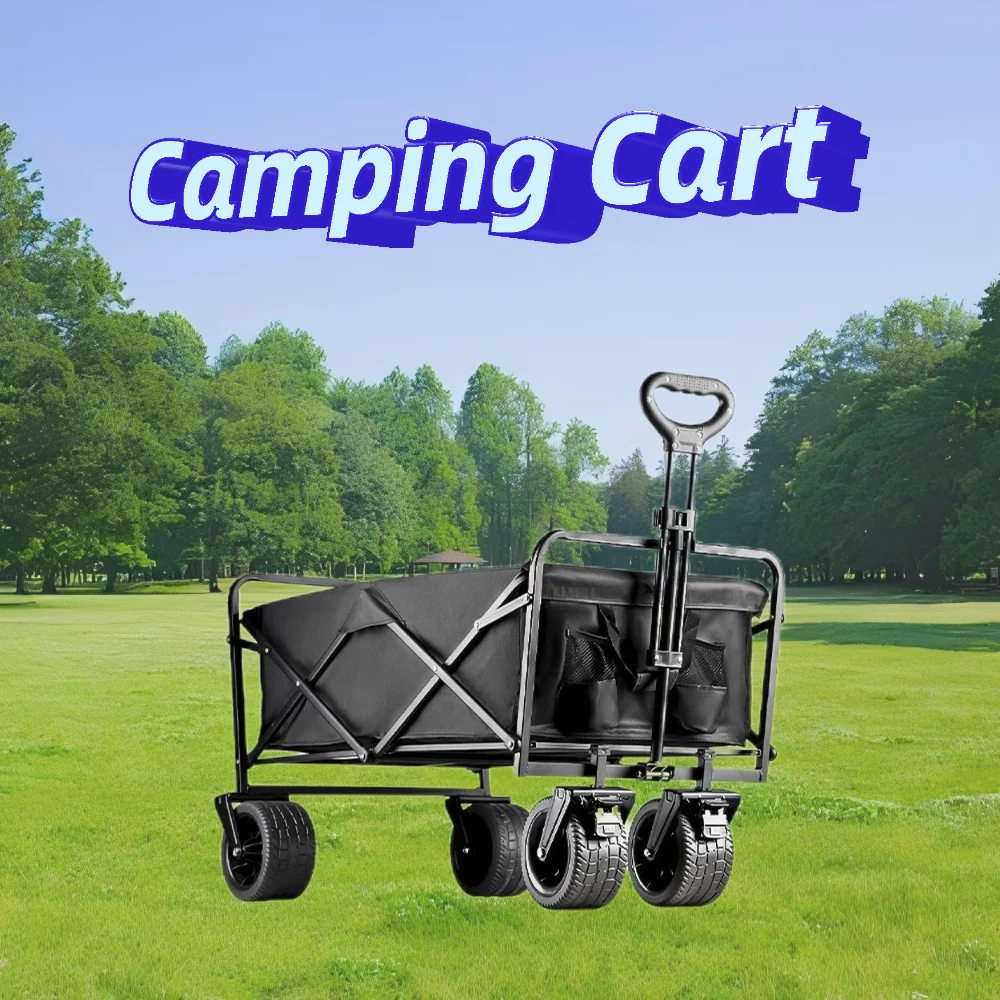 Multifunctional Folding Camping Cart Portable Hand Luggage Cart Trolleys for Outdoor Garden Beach Fishing