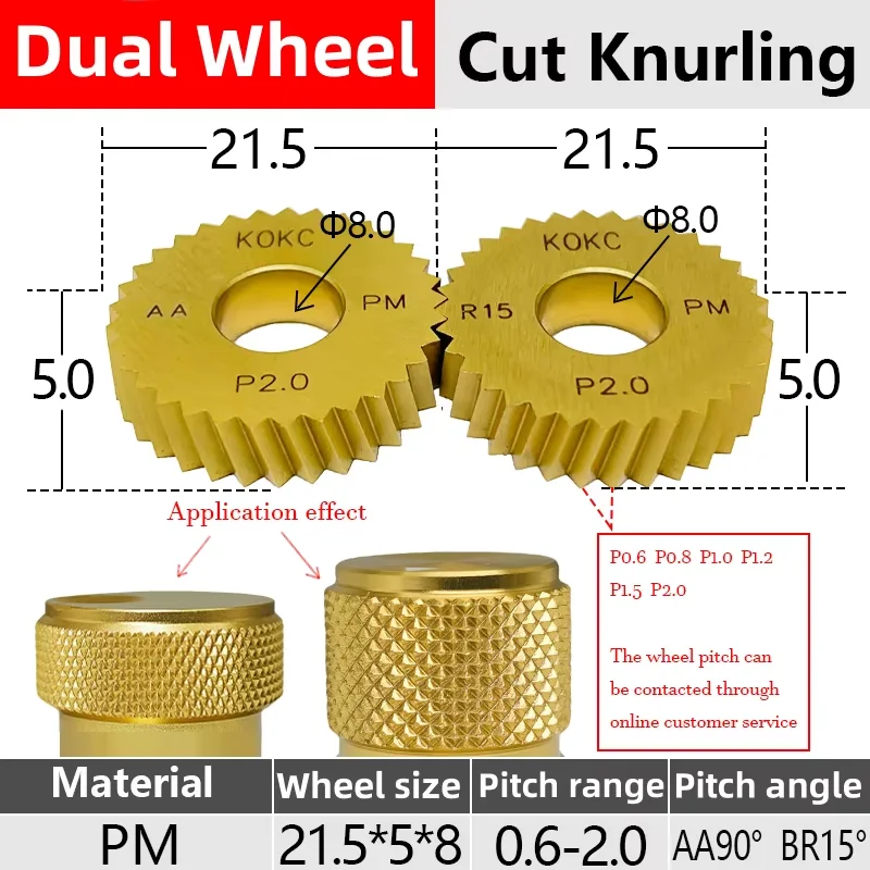 Kwadratowy wzór rombu 25*6*8 21,5*5*8 BR15 °   AA90 °   Koło narzędziowe Cut Knurling KOKC do podawania tokarki CNC