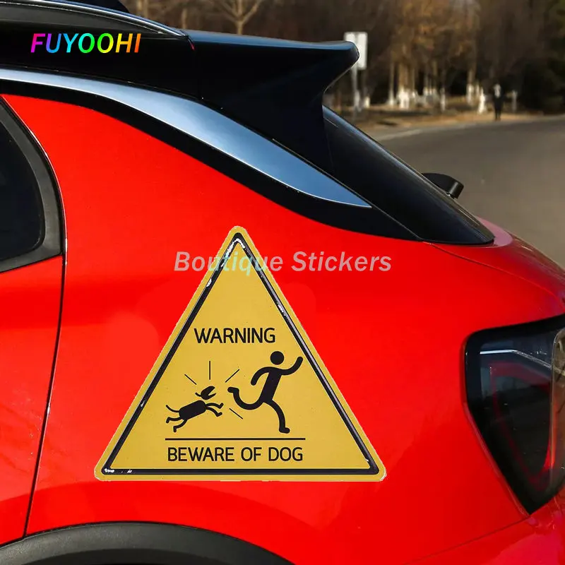 FUYOOHI Funny Stickers Home Beware of Dog Sign Dog Signs Warning Car Stickers Door Fence Window Motorcycle Decoration for Buick