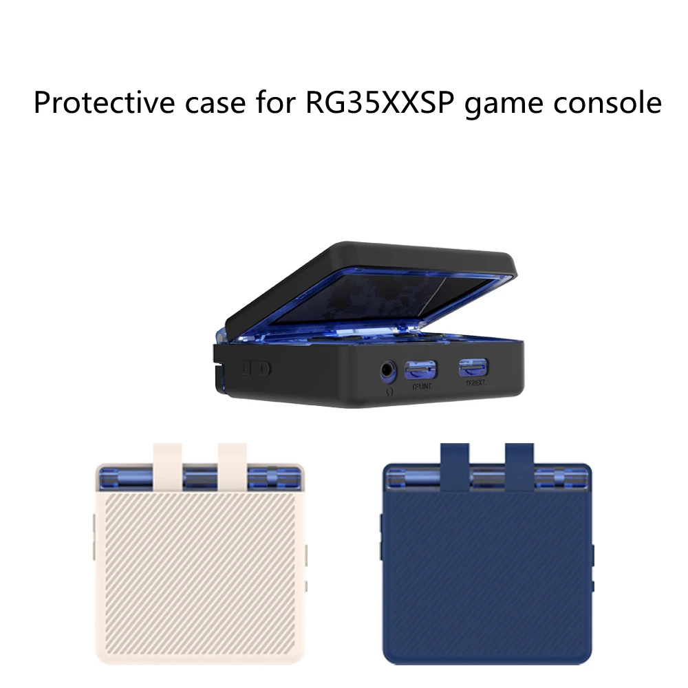 Silicone Protective Case for ANBERNIC RG35XXSP  Gaming Console Drop Protection Simple Solid Color