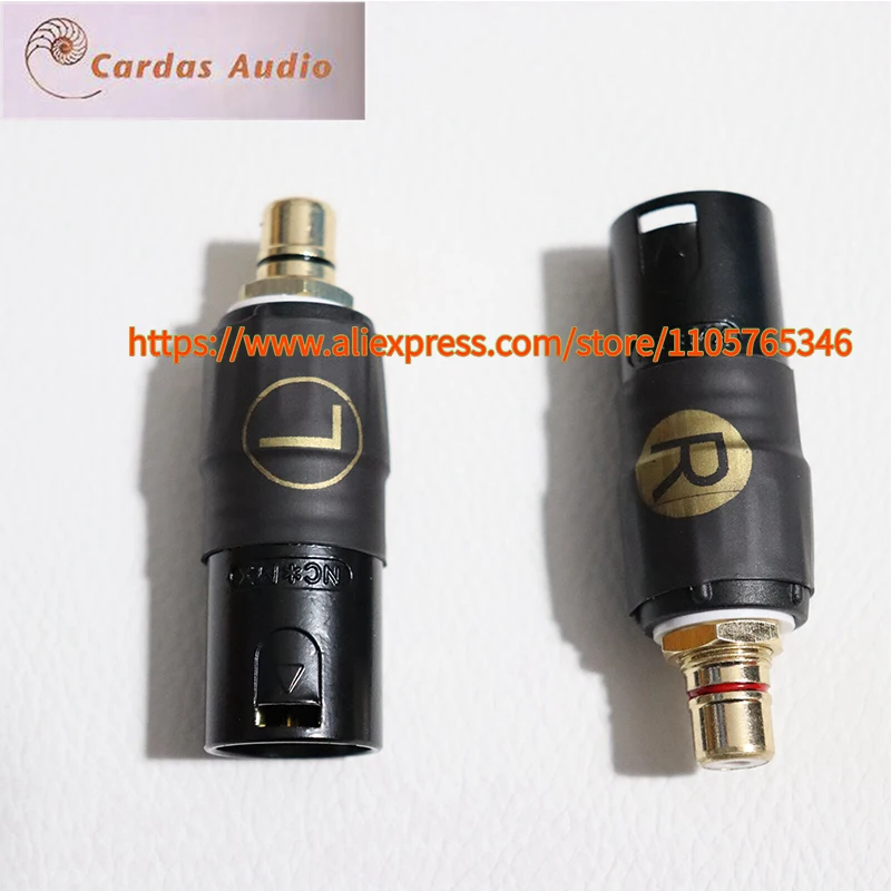 1 pair 100% Original Cardas XLR Balanced to RCA Adapter, XLR Revolving Lotus Female Adapter Plug