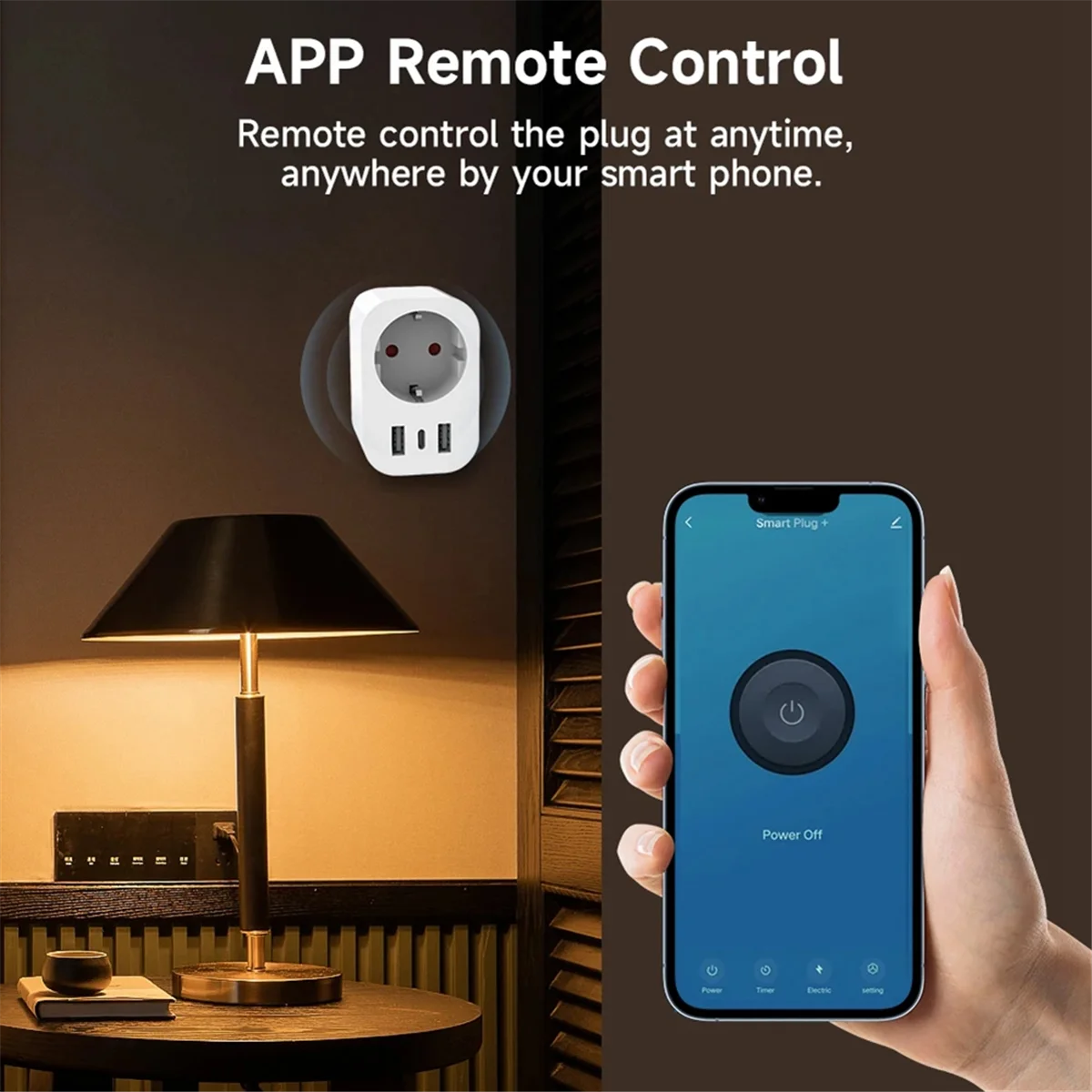 RISEN 16A Tuya Smart Plug Presa con porte USB veloci PD Monitor di alimentazione Temporizzazione e conto alla rovescia Smart Home tramite Alexa Home EU PLUG