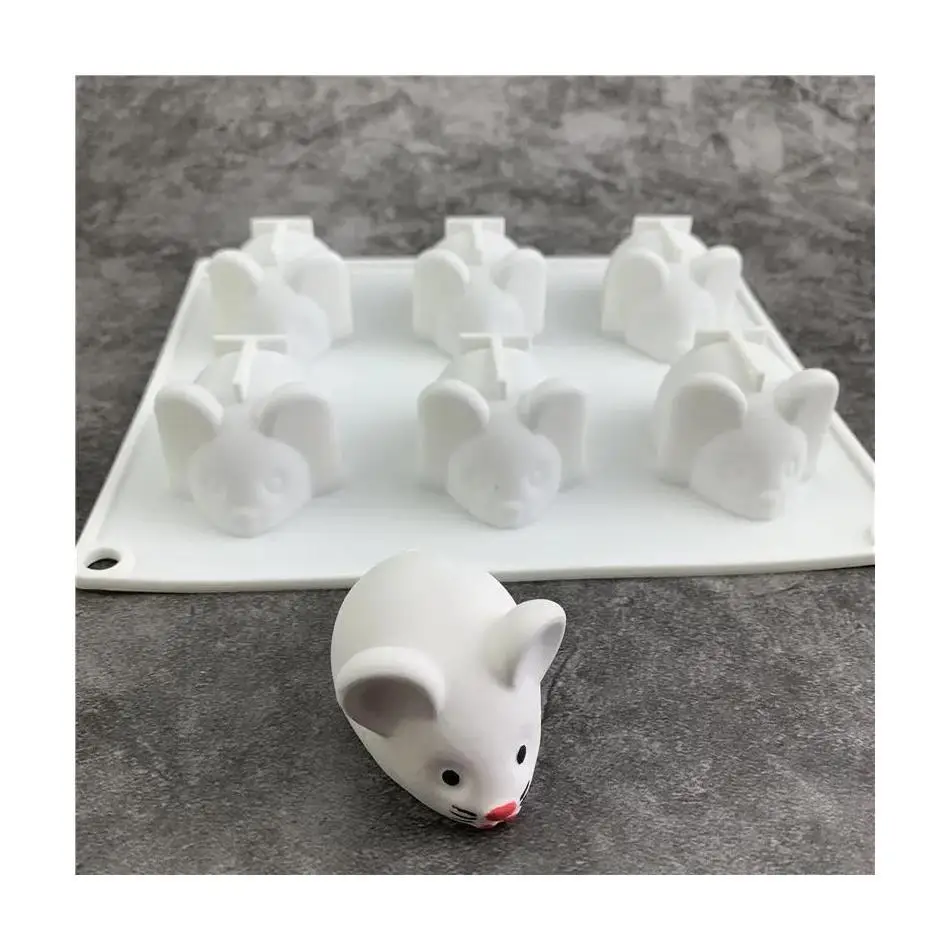Food Grade Animal Shape Silicone Mould Cute Mouse Style Household Cake Mousse Chocolate Making Kitchen Baking Decor Tool