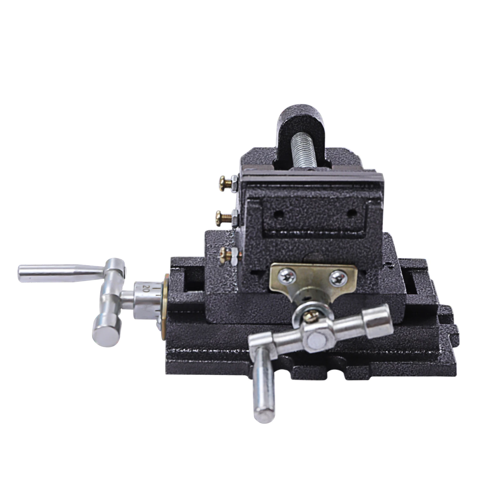 

Bench Vise with Bi-Directional Jaw Movement, Removable Jaws, Precise Scale, Cast Iron Base for Stable Clamping