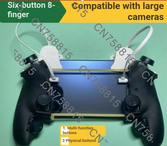 Auto Click & Rapid Fire for FPS Games，Universal Mobile Gaming Trigger with 6 Keys 8 Fingers
