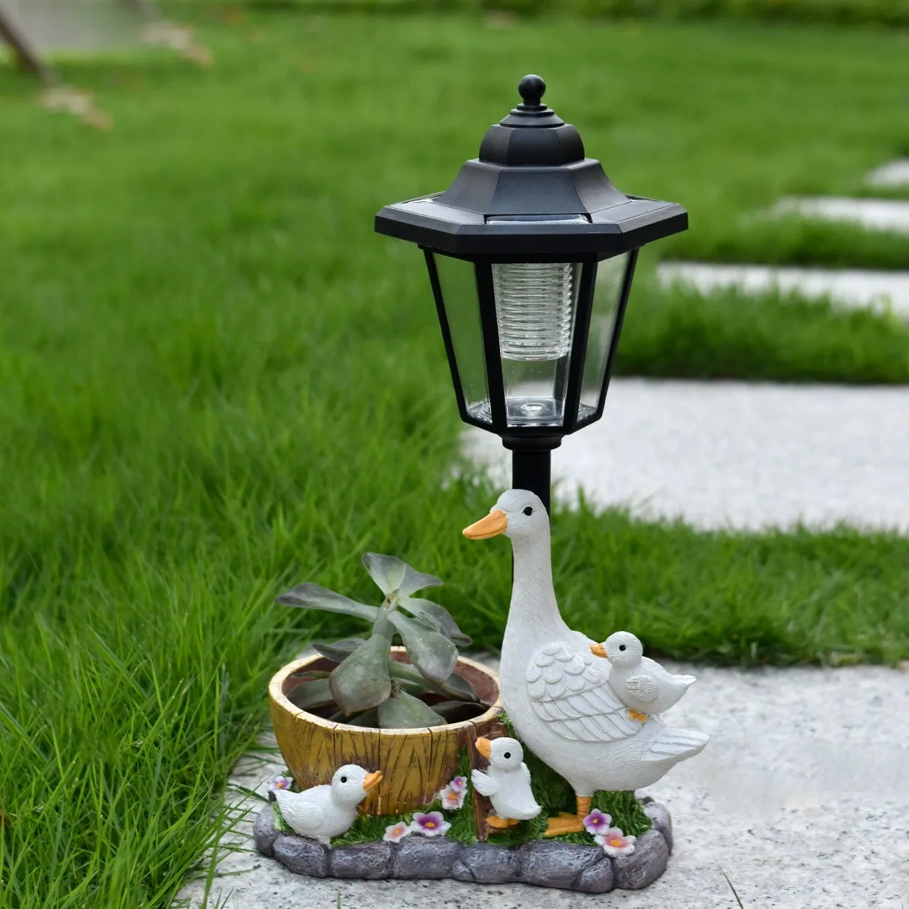 

Hexagonal Solar Lamp Pathway Light Courtyard Outdoor Street Lamps For Landscape Patio Garden Lights Decorative Waterproof Animal