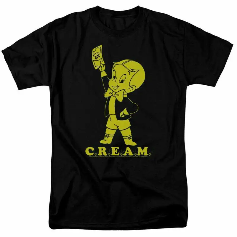 Richie Rich C R E A M t-shirt homme sous licence dessin animé marchandise noir