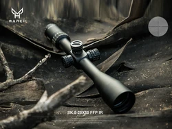 MARCH SK5-25X50 IR FFP Tactical Riflescope Hunting Rifle Scope for Airgun PCP Optical Airsoft Sight Etched Glass