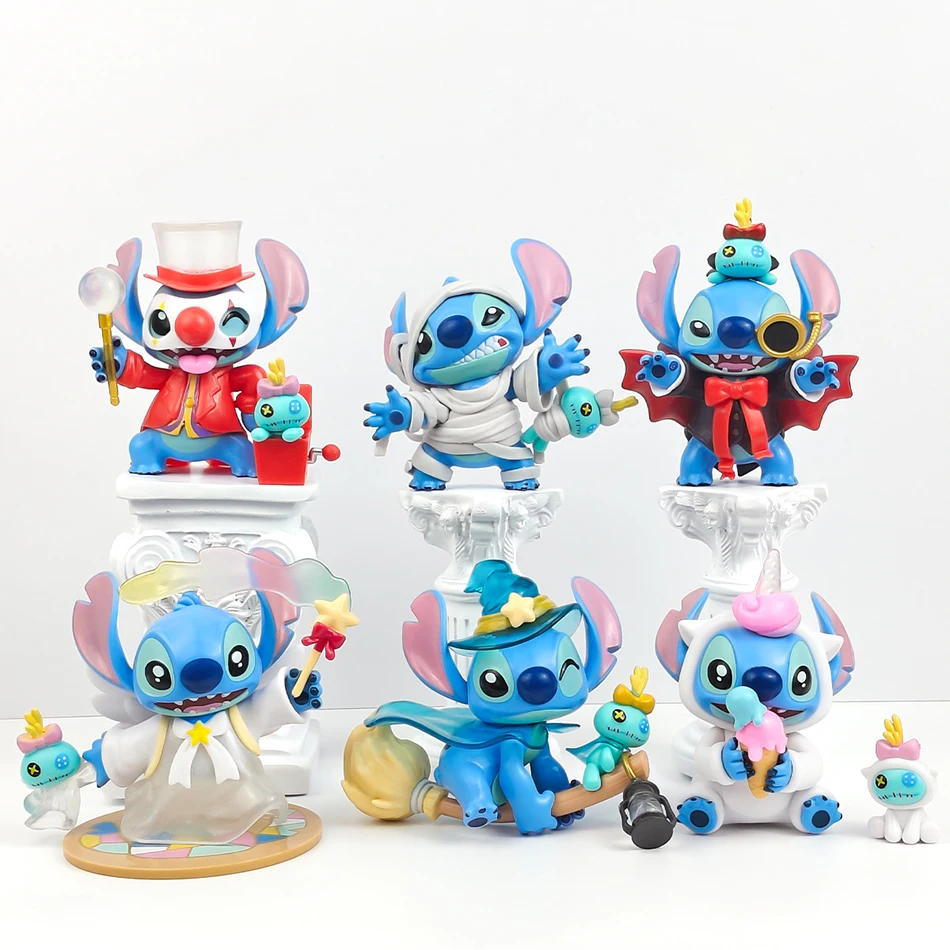 ฟิกเกอร์อนิเมะสติทช์ ซีรีส์ขายดี โมเดลการ์ตูนน่ารัก วัสดุ PVC ของตกแต่งโต๊ะ ของสะสม ของเล่นเด็ก