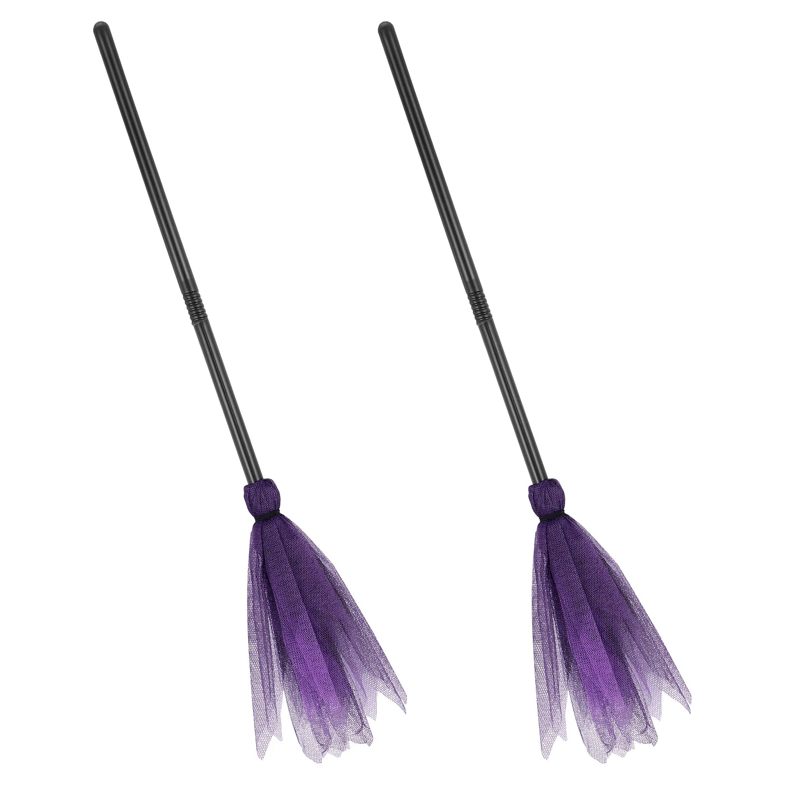 2 Pcs Halloween Broom Decorations for Kids Witch Broomstick Cosplay Haunted House Props