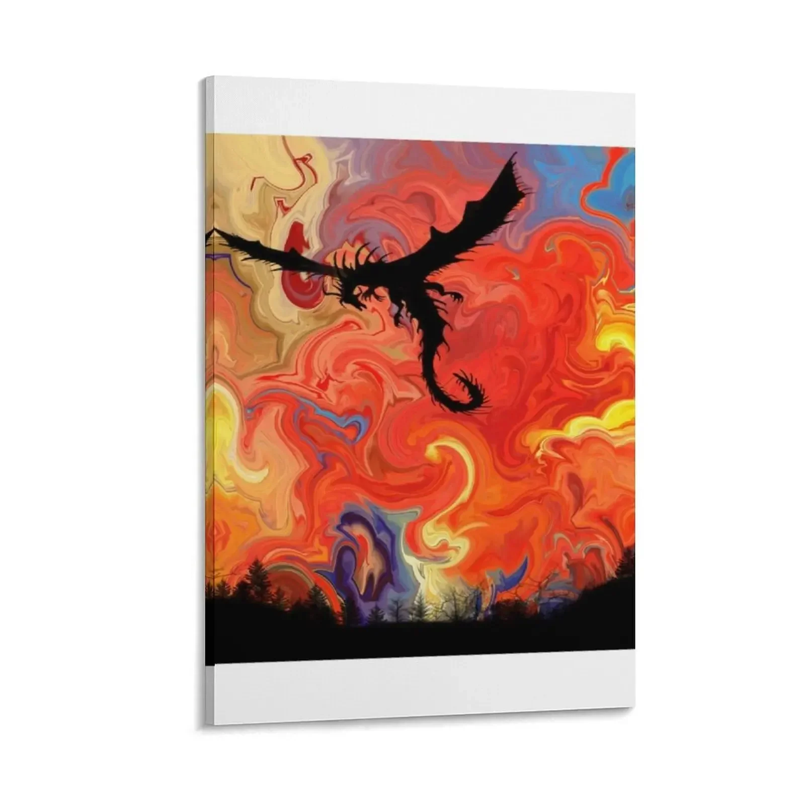 

Dragon Fire Canvas Painting Decoration for home vintage home decor Decorative painting for bedroom anime posters