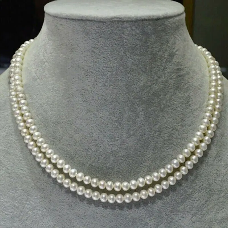 Vintage Akoya Real Pearl Necklace 5-6mm Pearls 32