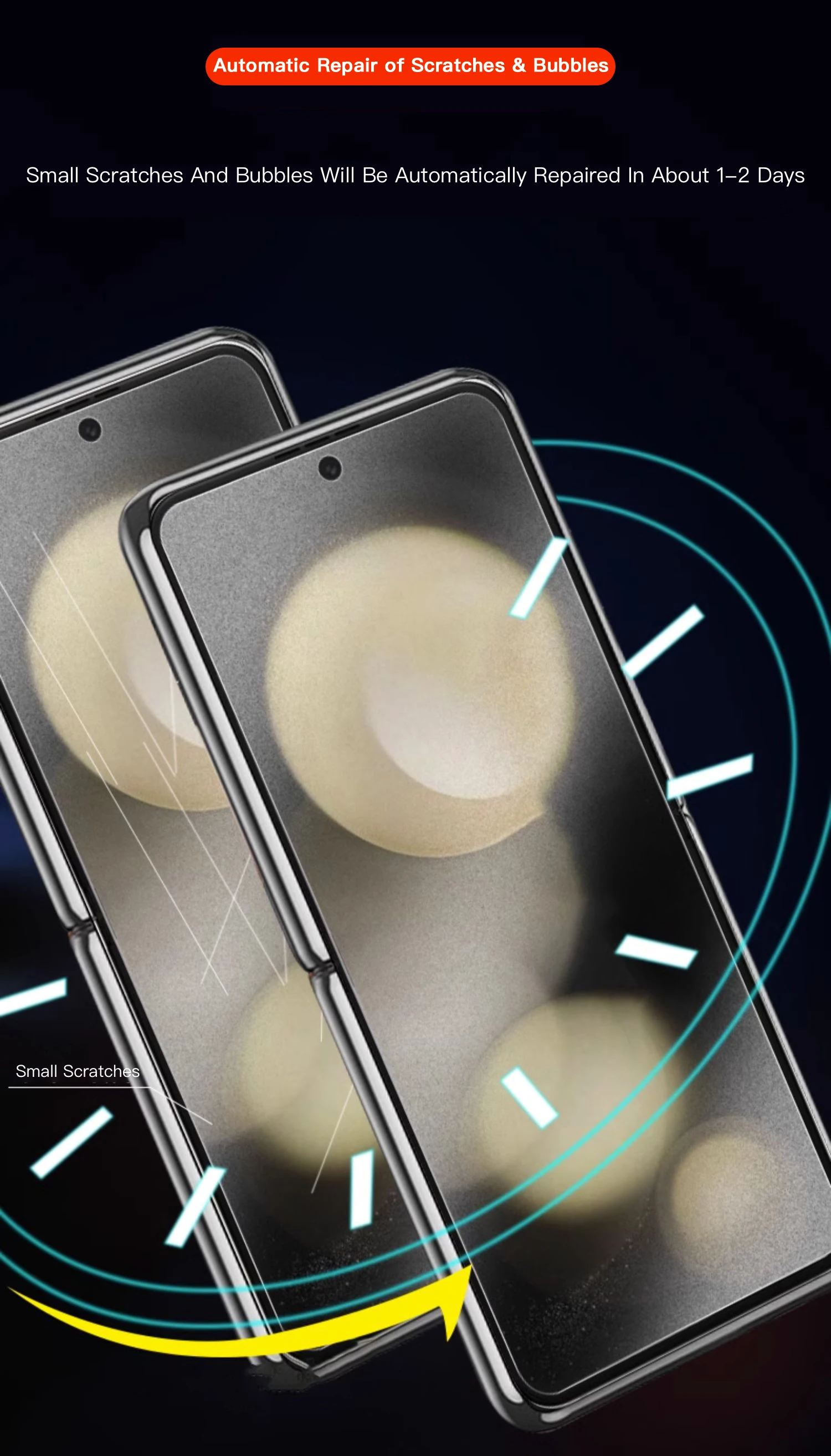 2PCS Matte Hydrogel Film Für Samsung Galaxy Z Flip 6 5 4 3 Innere Äußere Weiche TPU Volle Abdeckung für Z Flip Screen Protector – Detail 6