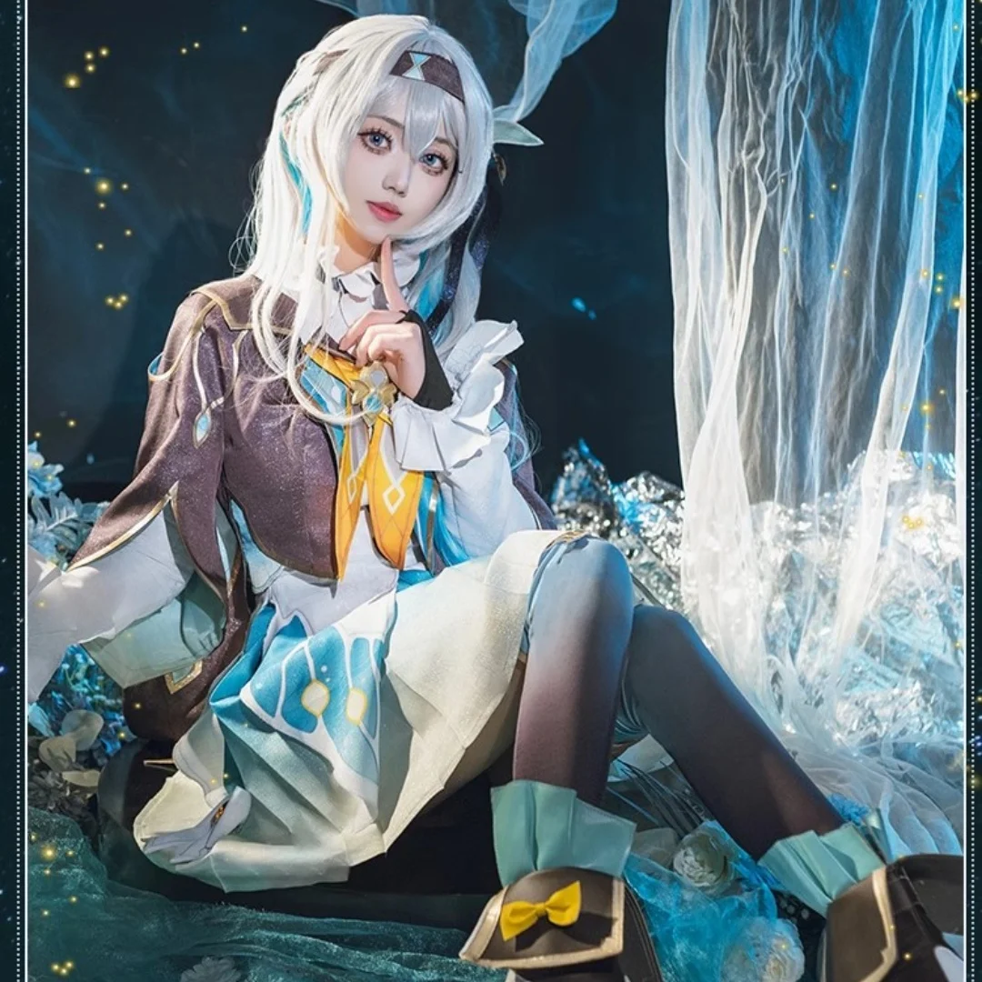 

Firefly Cosplay Game Honkai Star Rail Firefly Cosplay Costume Dress Wig Light Full Set Women Role Play Carnival Party Clothes