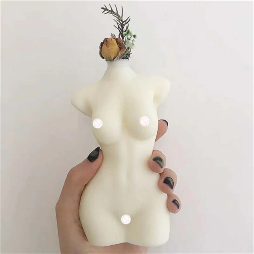 

3D DIY Plump Woman Body Candle Silicone Mold Art Wax Male Body Pregnant Fragrance Candle Making Soap Aroma Mould Home Decor