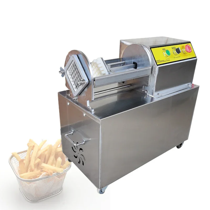 

Electric French Fries Machine Stainless Steel Kitchen Potato Carrot Strip Cutter Machine Vegetable Cutting Machine