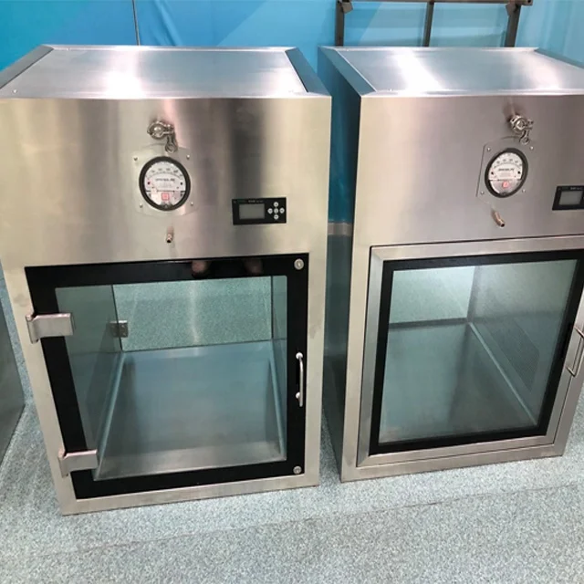 Stainless Steel Mechanic Electronic Interlock Static Dynamic Passbox Pass Through Box for Cleanroom