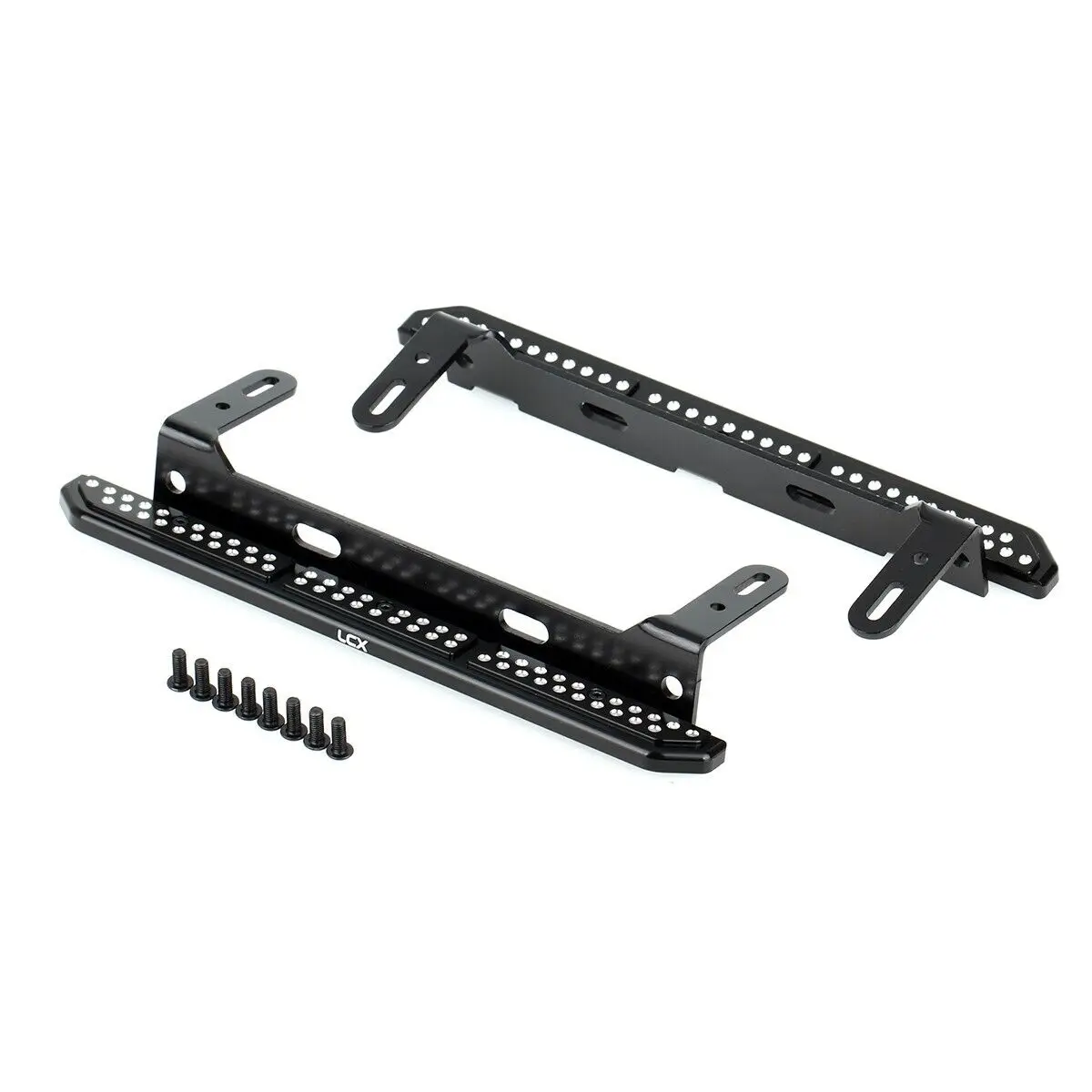 LCX Racing 1/10 RC Crawler Aluminum Rock Sliders Side Step Running Board for Traxxas TRX4 Upgrades Parts Accessories