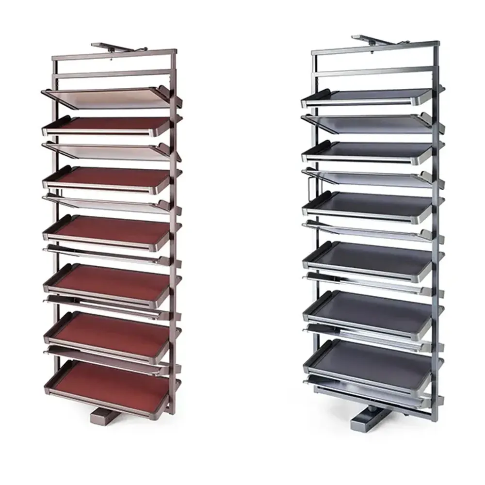 360 Degree Rotating Aluminum Cabinet Shoe Rack, Rotating Retractable Multi-layer Shoe Rack in Cabinet