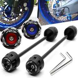 Rear Front Axle Fork Crash Slider For YAMAHA YZF-R7 YZF R7 2021 Motorcycle Wheel Protector YZFR7 YZF690 2022 POM CNC Accessories