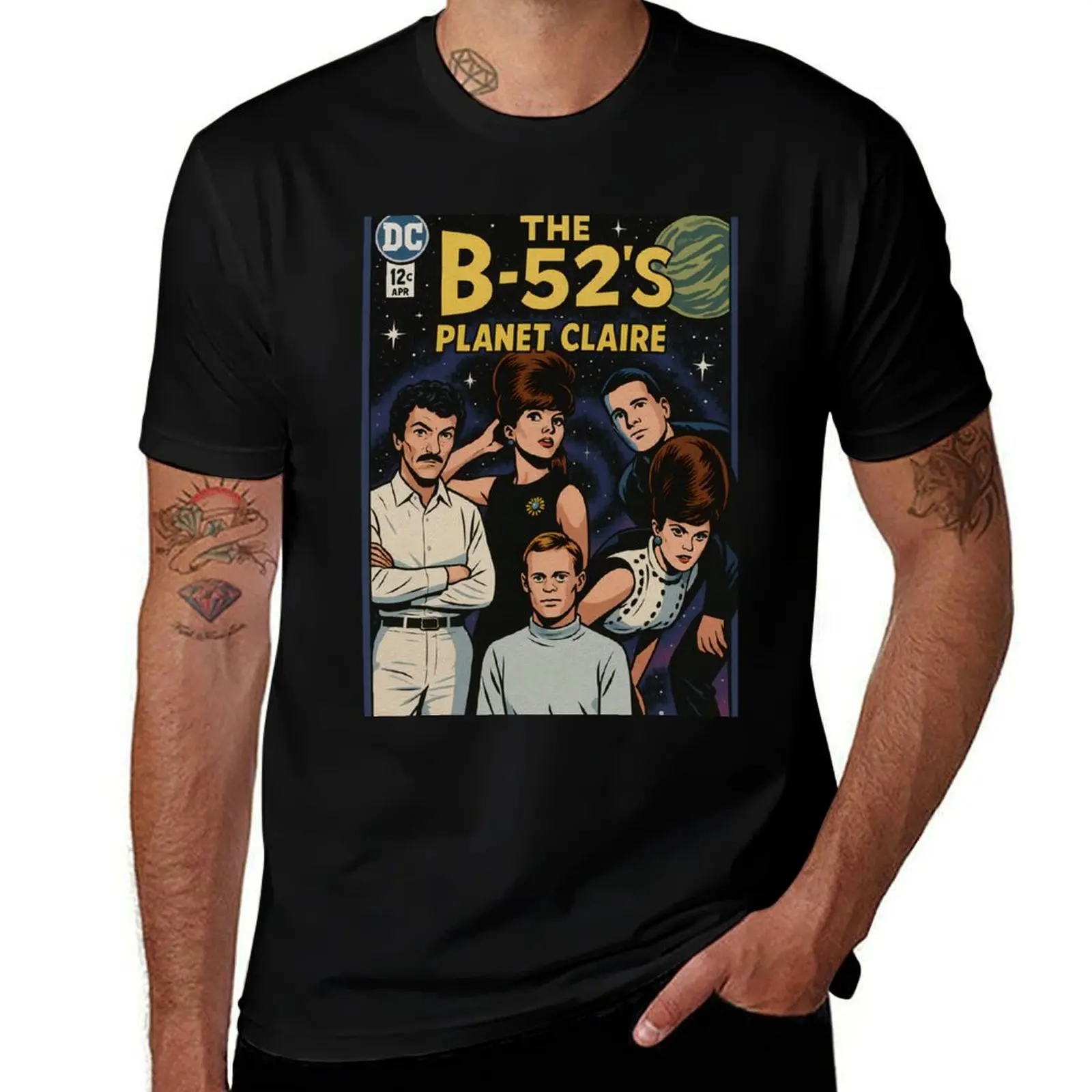 

B52s or B-52's Comic T-Shirt anime figures sweat blue archive T-shirts for men cotton