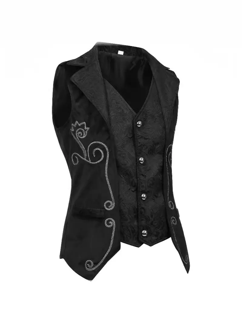 Disfraz medieval retro gótico para hombre, chaleco de banquete, disfraz de Halloween, nuevo