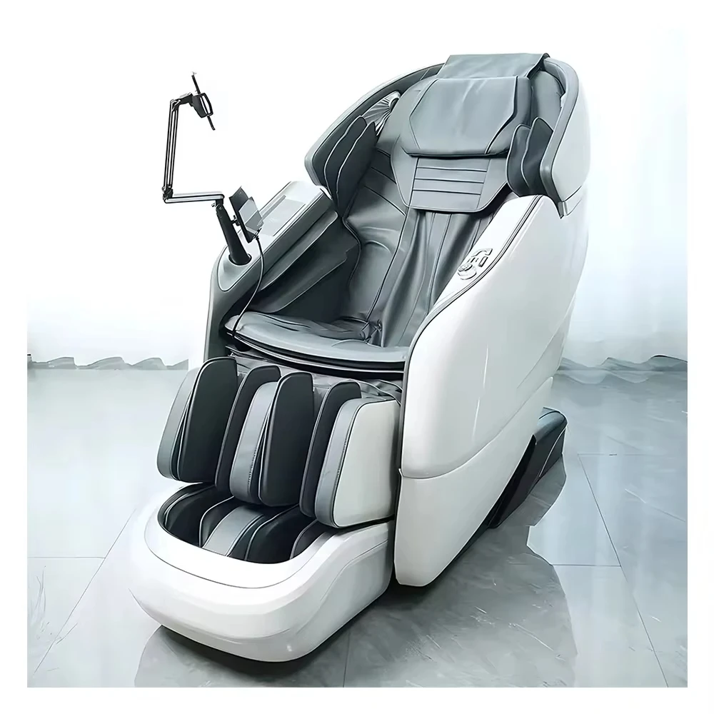 Luxury Leather 4D SL Track Bluetooth Massage Chair Full Body Shiatsu Armchair for Home Office Relaxation Focus Waist Foot