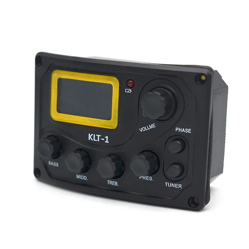 4 Band KLT-1 Acoustic Guitar Bass EQ Equalizer with Digital Procedding Tuner Guitar Pickup