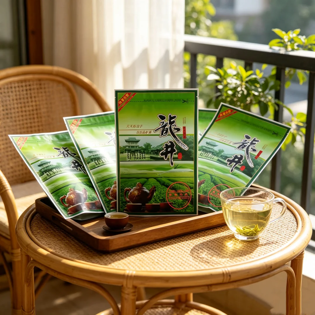 Chinese Longjing Green Tea Set 250g Vacuum Plastic Bags Matcha Biluochun Bags Compression No Packing Bag