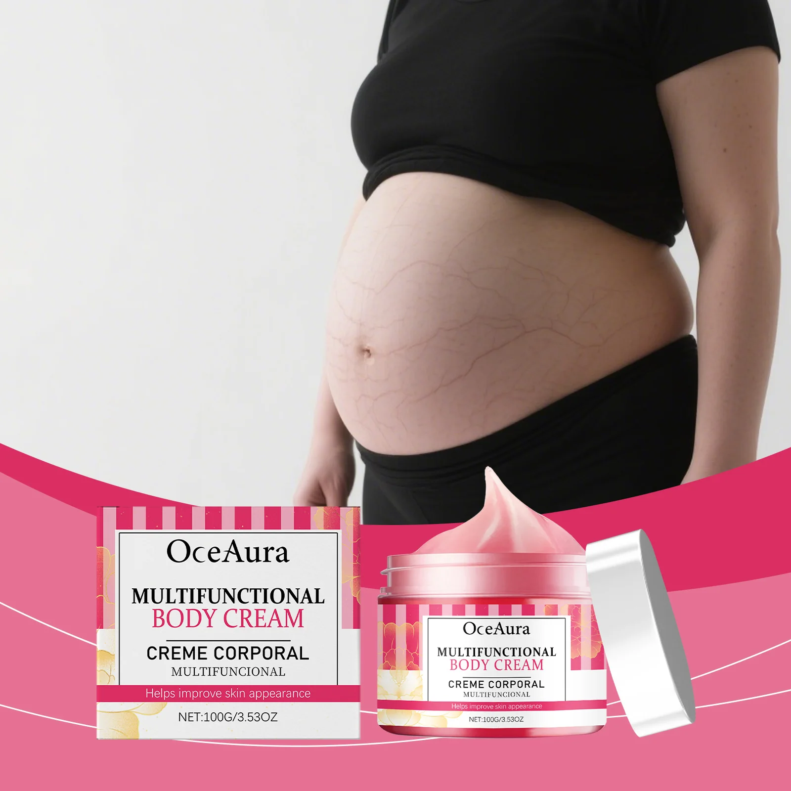 

Stretch Mark Cream Multifunctional Eliminate Stretch Marks Powerful Stretch Mark Treatment Moisturizing Skin Regeneration Cream