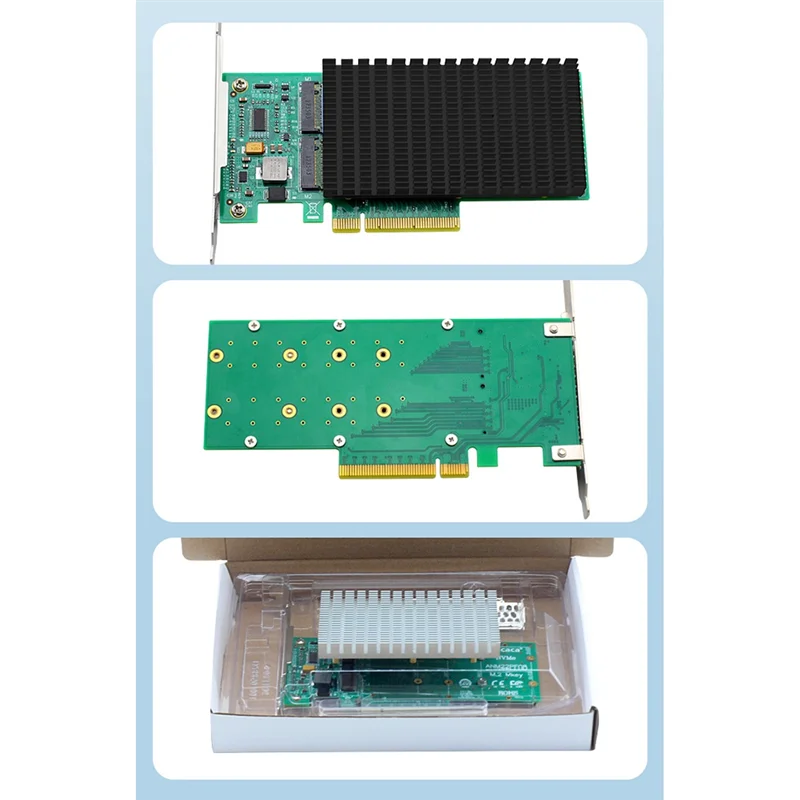 

M85K ANM02PE08 NVMe Controller PCIe To M.2 Dual Port with Heatsink ( Not with SSD )