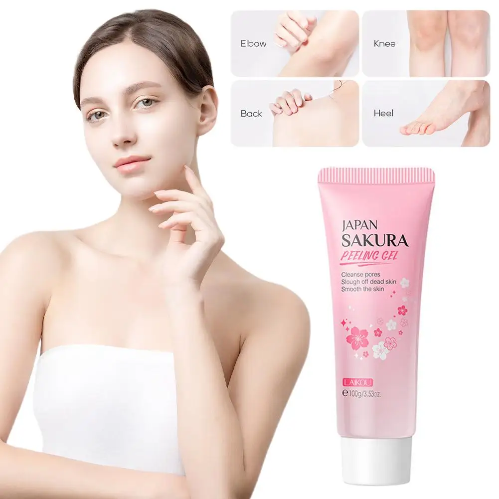 Exfoliating Face Scrub Peeling Gel Moisturizing Whitening Acne 100g All Skin Remove Blackhead & Clean Detoxifies O3P7