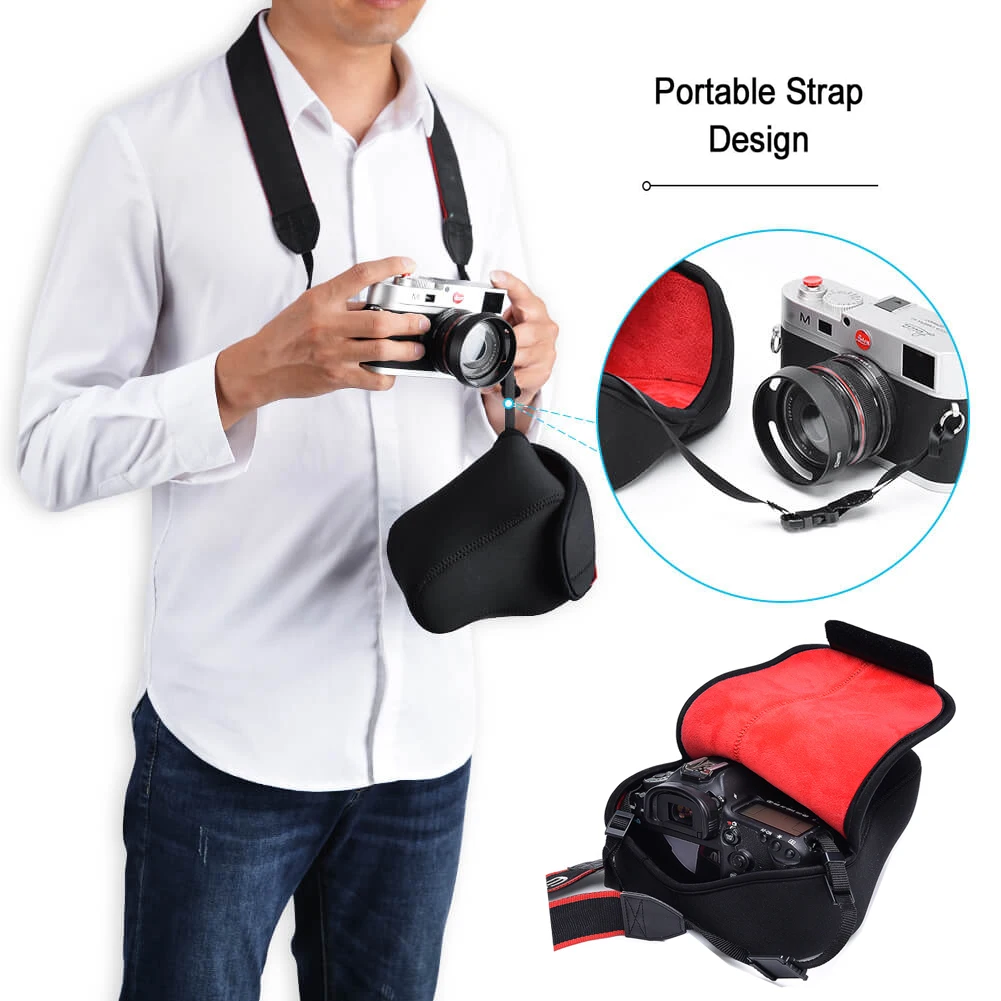 Neoprene Protective Case Camera Bag for Nikon D7500 D7200 D3500 D3400 D3200 D5600 D5500 D5300 With 18-55 18-135mm 18-105 Lens