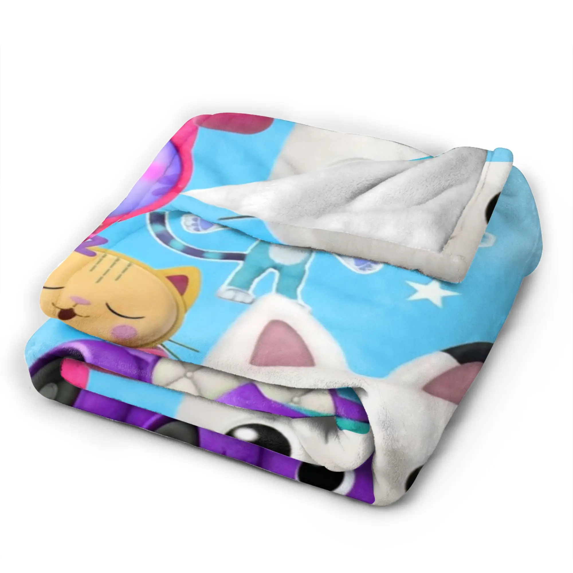 Super Warm Blanket Boy Girl Camping Gabbysed dollhouses Throw Blanket  Flannel Bedspread For Outdoor Pattern Sofa Bed Cover