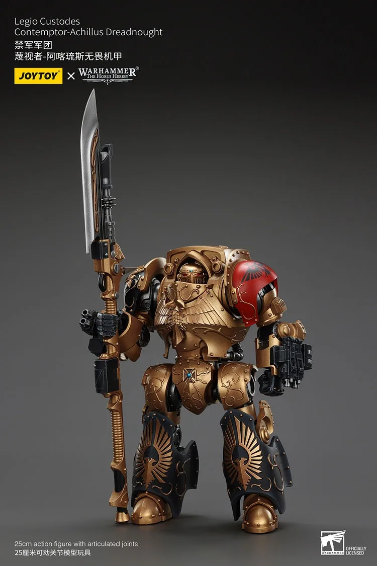 JOYTOY Warhammer "Horus Heresy" Legio Custodes Contemptor-Galatus & Achillus Dreadnought ตัวเลขการกระทําตุ๊กตาคอลเลกชัน