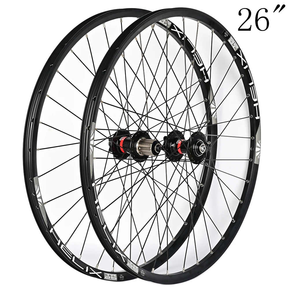 Novatec Fietswielset 26/27.5/29 Inch Met D042sb Hubs Qr Sunringle Velg 32 Gaten Mtb Fietswiel Schijfrem Binnenband