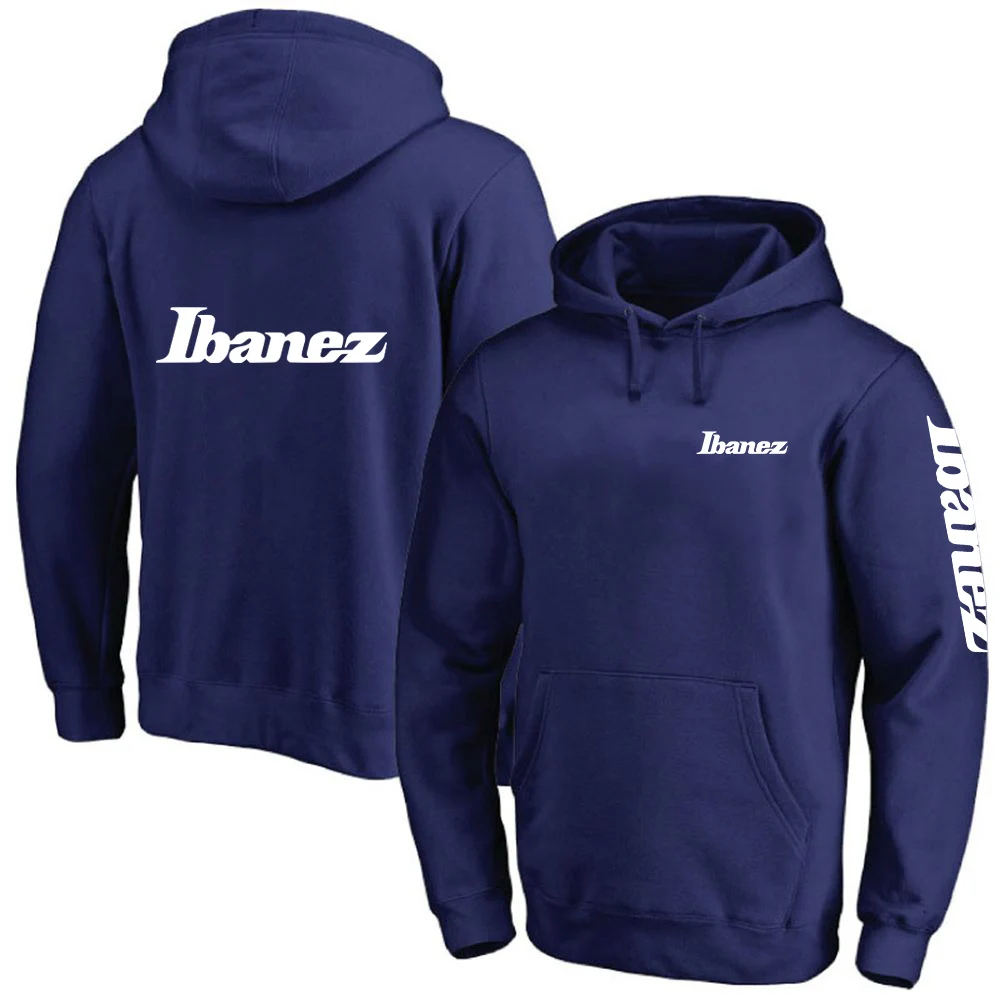 Ibanez Guitar Logo 2024 Men New Fashion Printing Solid Color Hoodies College Harajuku Comfortable Casual Pullover Sweatshirts