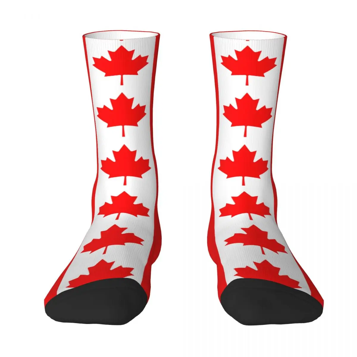 Calcetines con patrón de dibujos animados para gimnasio, Kawaii, bandera canadiense