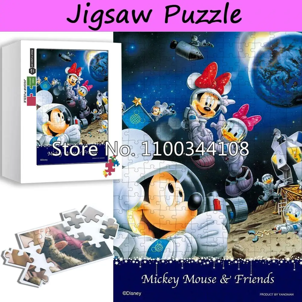 Disney Mickey Mouse & Friends Puzzle Cartoon Characters Minnie Daisy Jigsaw Puzzles for Children Creative Educational Toys Gifts