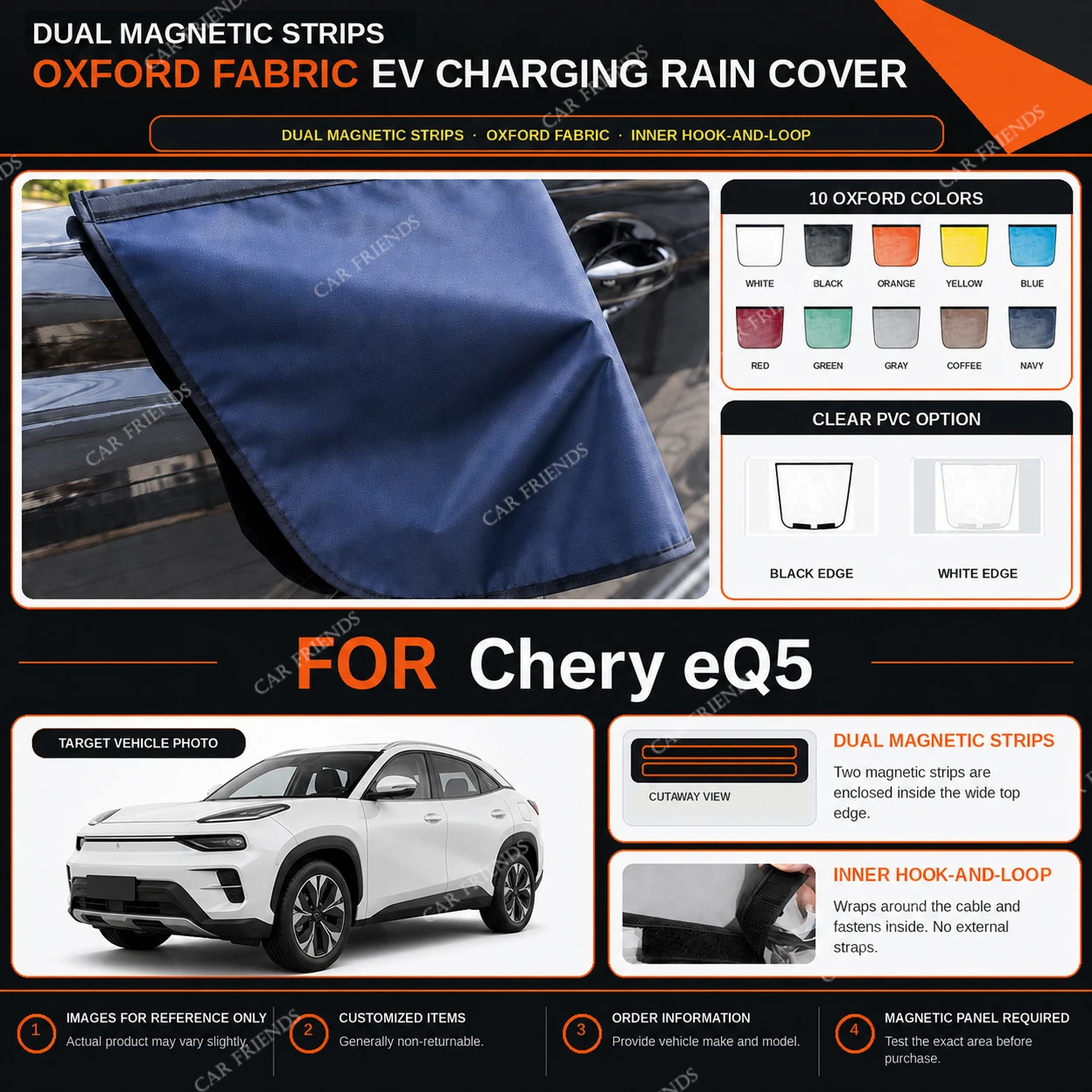 capa-de-chuva-para-porta-de-carregamento-de-veiculos-eletricos-chery-eq5-em-tecido-oxford-com-tiras-magneticas-duplas-repelente-a-Agua-para-carregamento-externo