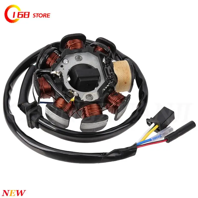 

8 Coils Motorcycle Stator Ignition Coil Magneto For GY6 49cc 50cc 110cc 125cc 150cc 139QMB 147QMD 152QMI 157QMJ Scooter Moped