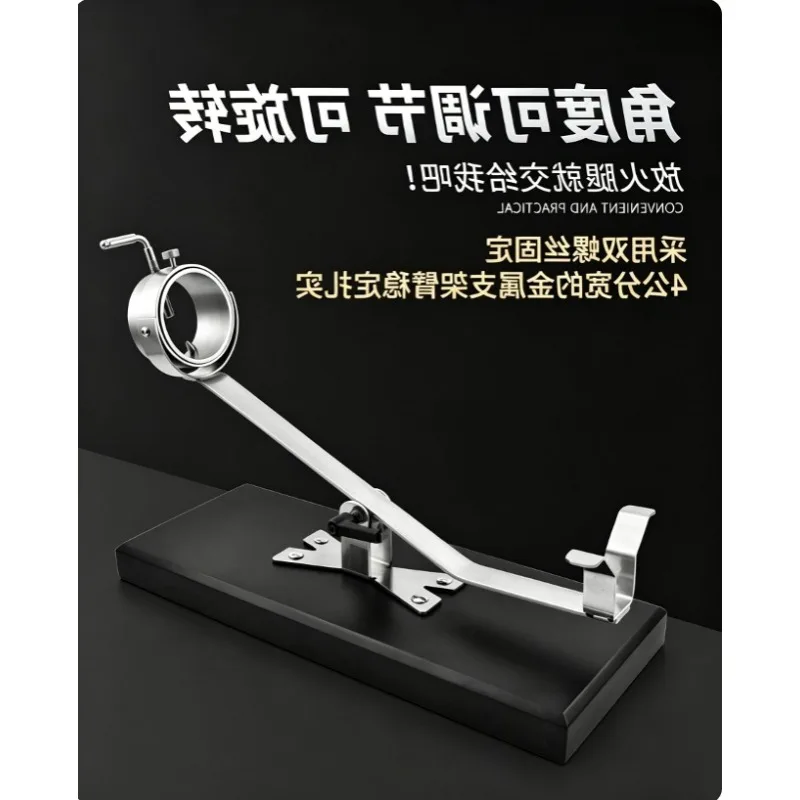 Lacquered Solid Wood Ham Holder, Adjustable Angle Whole Leg Meat Slicing Support Rack for Home Kitchen Restaurant