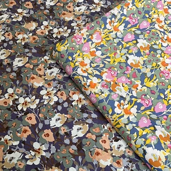 Nova chuva tropical 60s tissun liberty tecido de algodão para crianças bebê costura pano vestidos saia diy artesanal designer retalhos