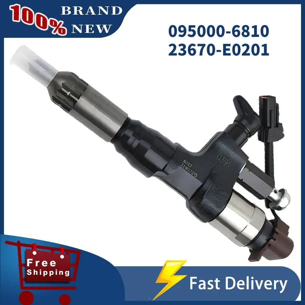 095000-6810 Common Rail Fuel Injector 23670-E0201 For Hino J08E J08C 7.7L 8.0L